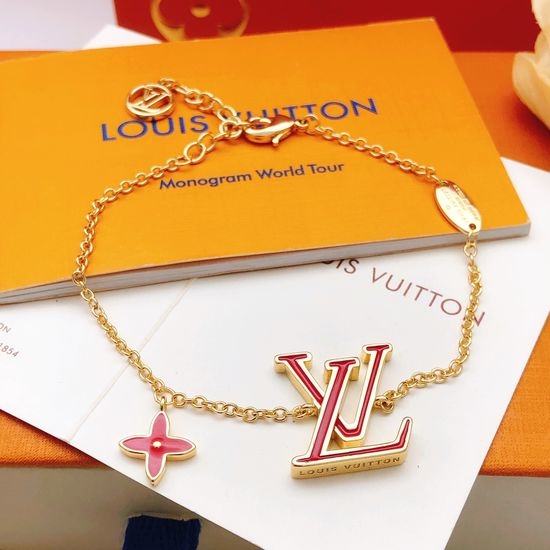 Louis Vuitton LV Red Bracelet Brass Material