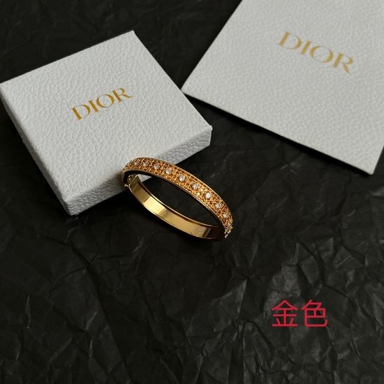 Christian Dior CD Brass Plated Bracelet Elegant Classic Style