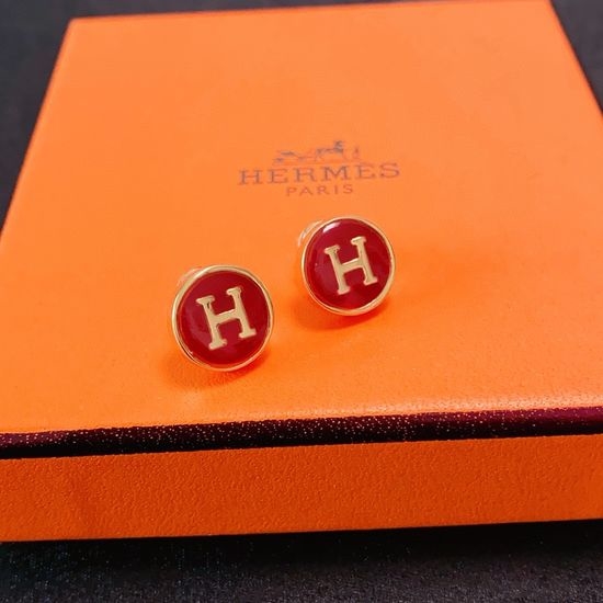 Hermes Classic Letter Stud Earrings