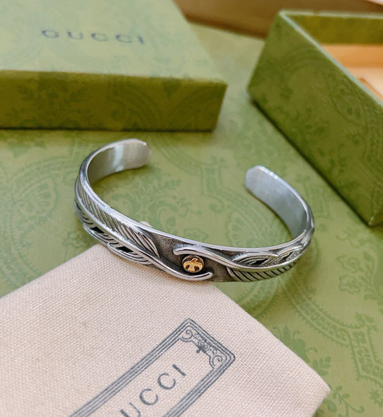Gucci Vintage Silver Bangle Bracelet