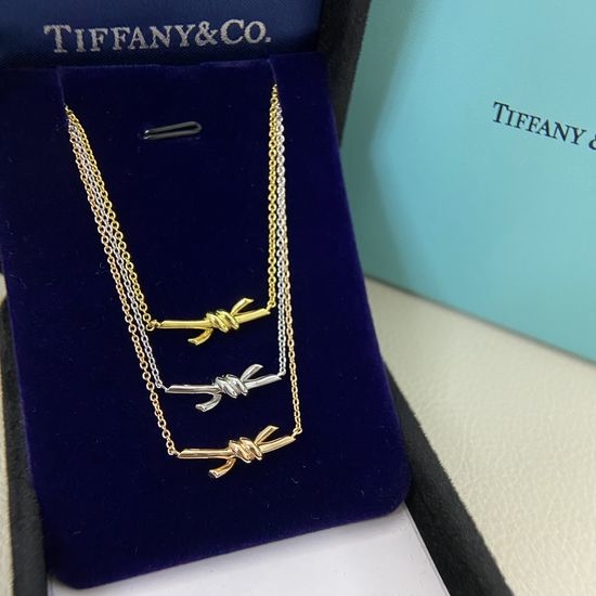 Tiffany & Co. Twisted Knot Platinum Necklace