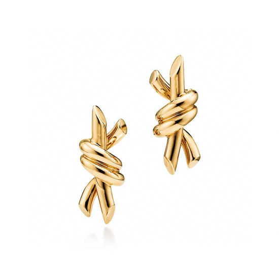 Tiffany & Co. Smooth Knot Design Small Stud Earrings