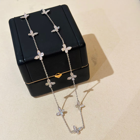 Graff Butterfly Full Pave Cubic Zirconia Luxury Necklace