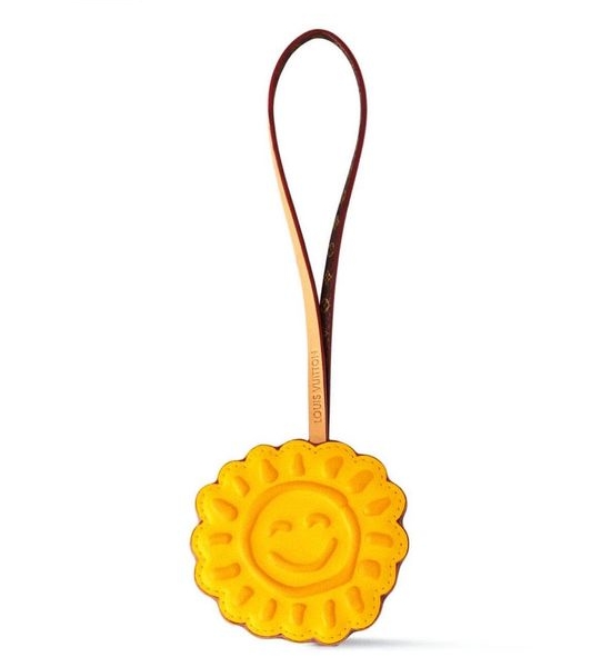 Louis Vuitton LV Sun Pattern Bag Charm with Leather Strap