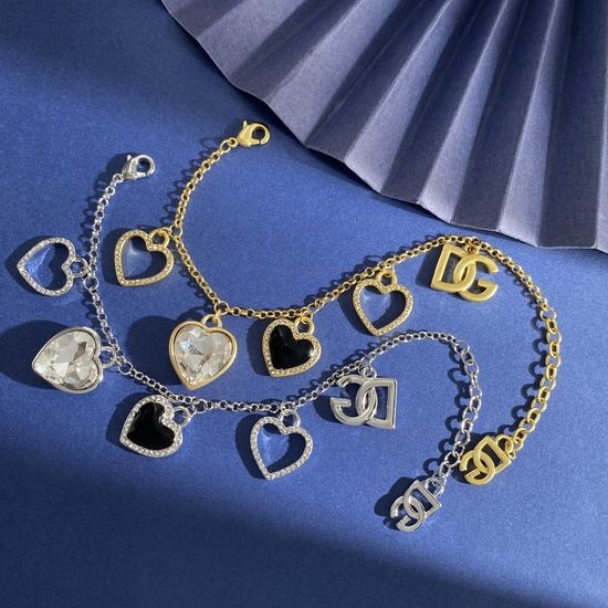 Dolce & Gabbana Vintage Tassel Heart Diamond Bracelet