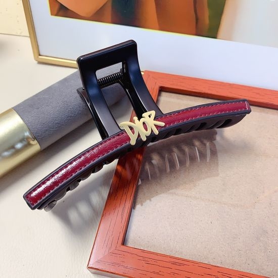 Christian Dior CD Metal Logo Hair Claw Clip