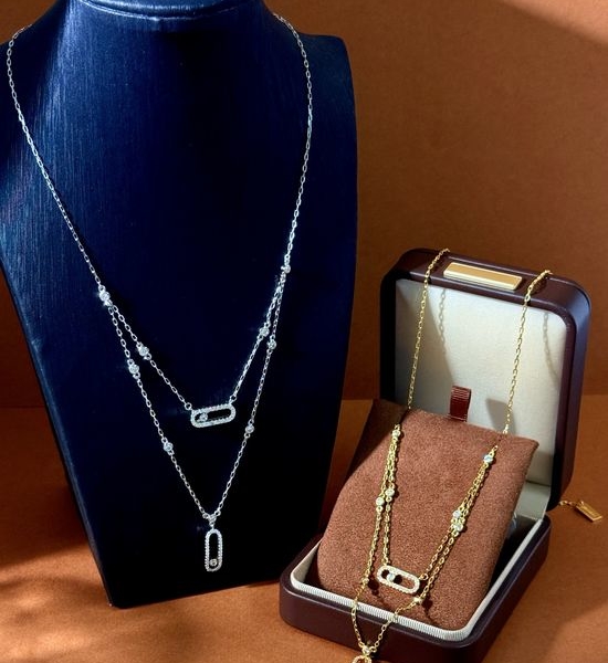 Messika Sparkling Full Diamond Double Layer Necklace