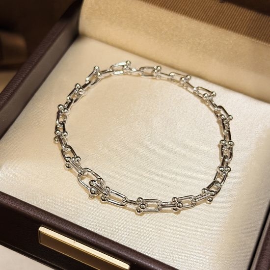 Tiffany & Co. Sterling Silver U-Shaped Lock Bracelet