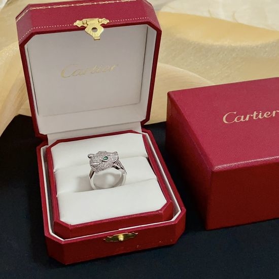 Cartier Diamond Inlaid Cheetah Ring Classic Jewelry