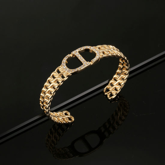 Christian Dior CD Classic Logo Engraved Bangle
