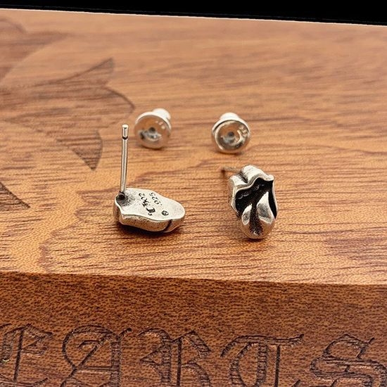 Chrome Hearts Classic Retro Tongue Shape Stud Earrings
