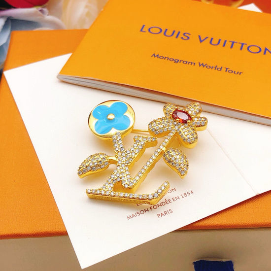 Louis Vuitton LV Flower Brass Brooch