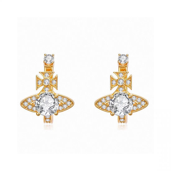 Vivienne Westhood Sterling Silver Needle Stud Earrings
