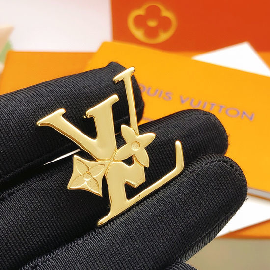 Louis Vuitton LV Smooth Brooch Premium Brass Material
