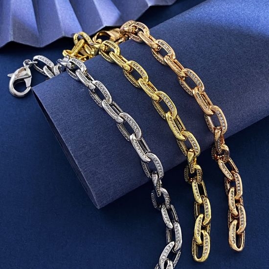 Cartier Diamond Chain Letter Logo Bracelet