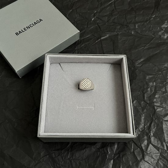 Balenciaga Sleek Polished Gold Tone Ring