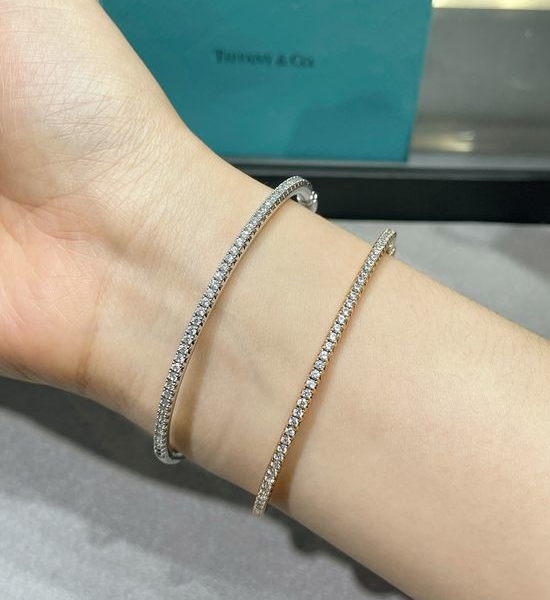 Tiffany & Co. Half Diamond Slim Bangle