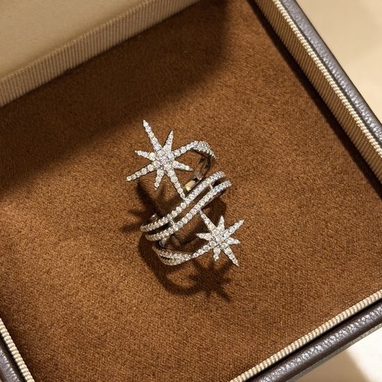 Apm monaco Double Meteor Wide 925 Silver Ring
