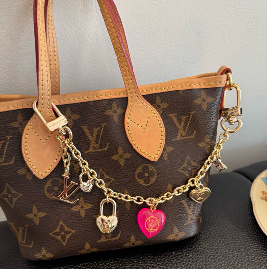 Louis Vuitton LV Floral Enamel Chain Bag Charm