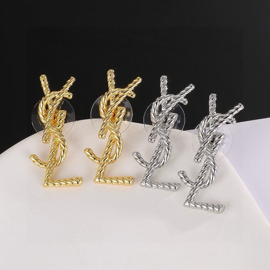 Yves Saint Laurent YSL Sparkling Elegant Fashion Stud Earrings