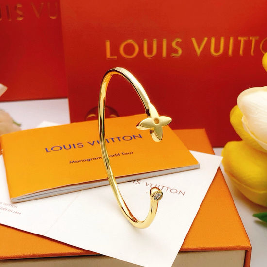 Louis Vuitton LV Classic Trendy Metal Bangle Bracelet