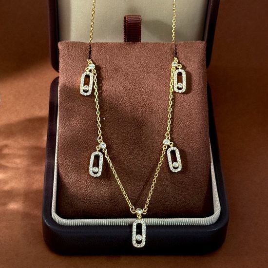 Messika Diamond Pendant Adjustable Necklace