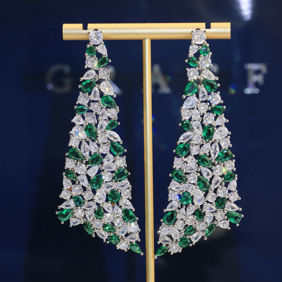 Graff Triangle Simulated Diamond Earrings
