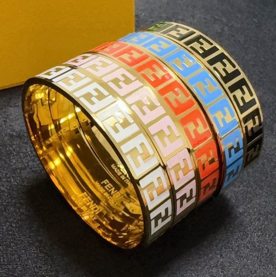Fendi Colored Enamel Steel Bracelet Daily Wear
