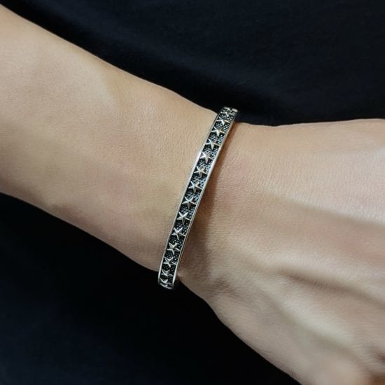 Chrome Hearts Retro Engraved Pattern Bangle