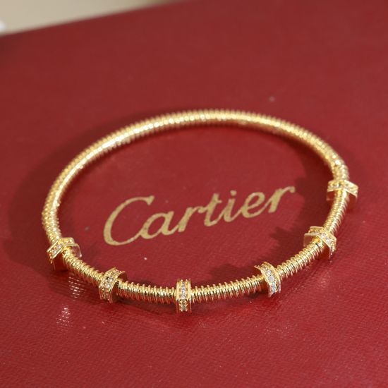 Cartier Screw Design Open Bangle