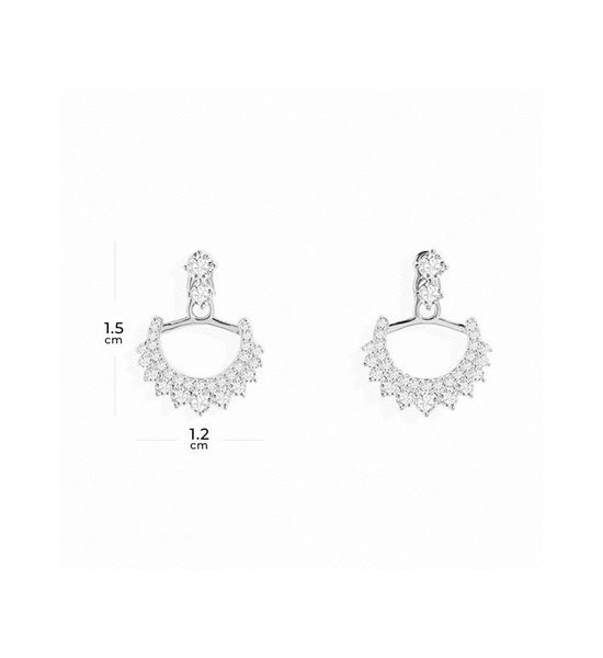 Apm monaco Moon Pendant Stud Earrings Elegant