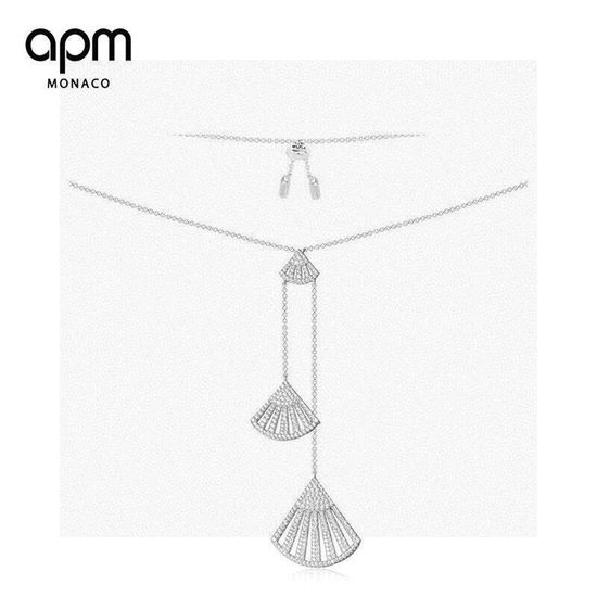 Apm monaco Fan-shaped Layered Pendant Necklace