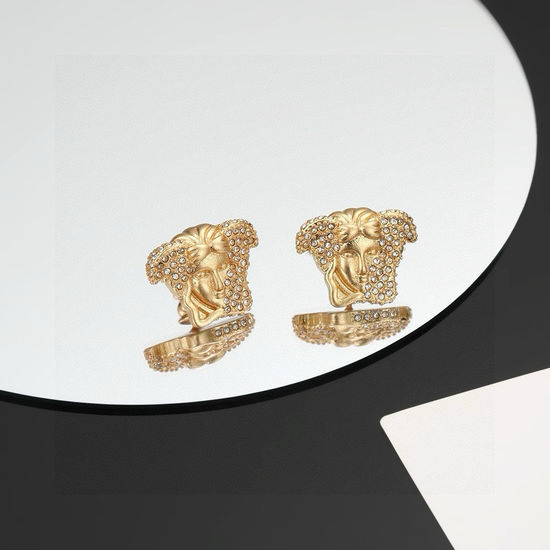 Versace Exquisite Pattern Decorative Stud Earrings