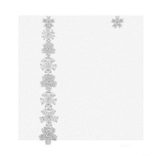 Apm monaco Asymmetrical Silver Flower Earrings with White Zircon