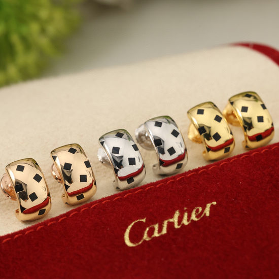 Cartier Leopard Pattern Stud Earrings