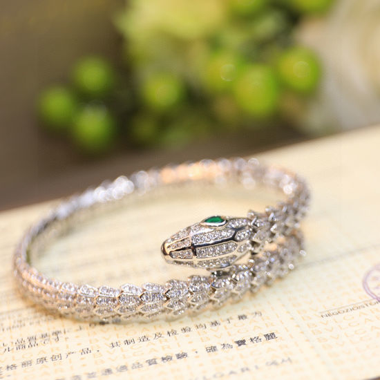 Bvlgari Snake Shape Diamond Bangle