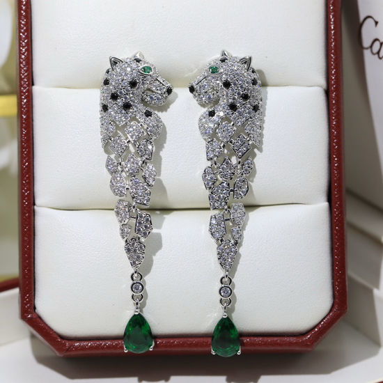 Cartier Long Tassel Diamond Earrings