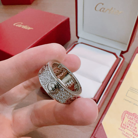 Cartier Diamond-encrusted Classic Design Ring