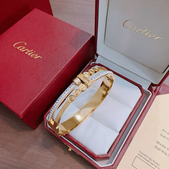 Cartier Titanium Steel Classic Bangle Jewelry Set