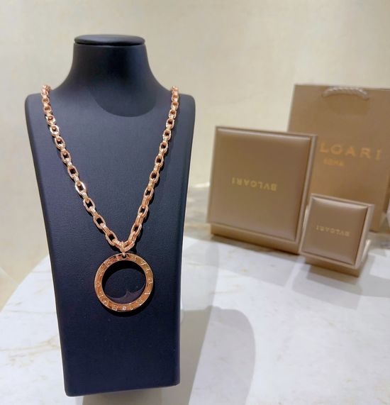 Bvlgari Platinum Diamond Pendant Necklace