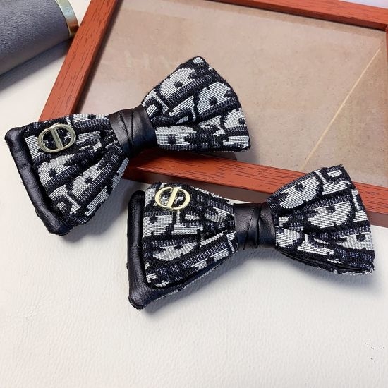 Christian Dior CD Monogram Hair Side Clips Elegant Accessory Set