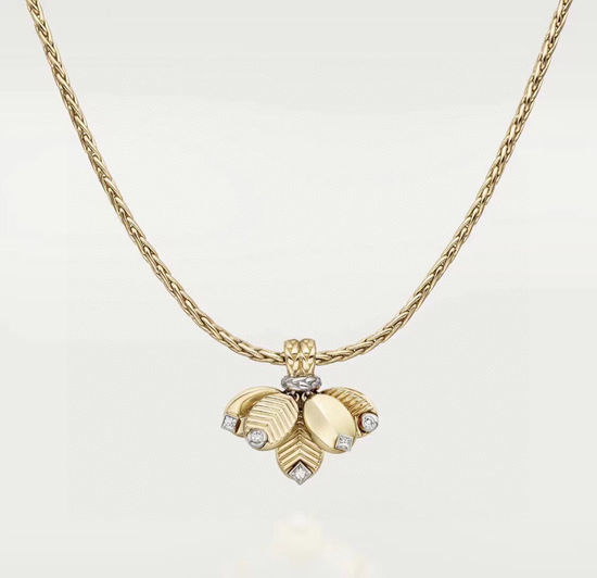 Cartier Coffee Bean Pendant Gold Plated Necklace