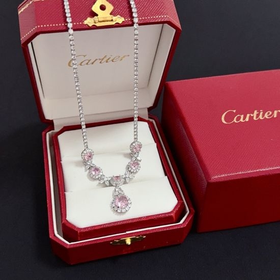 Cartier Diamond Inlaid Necklace Classic Jewelry