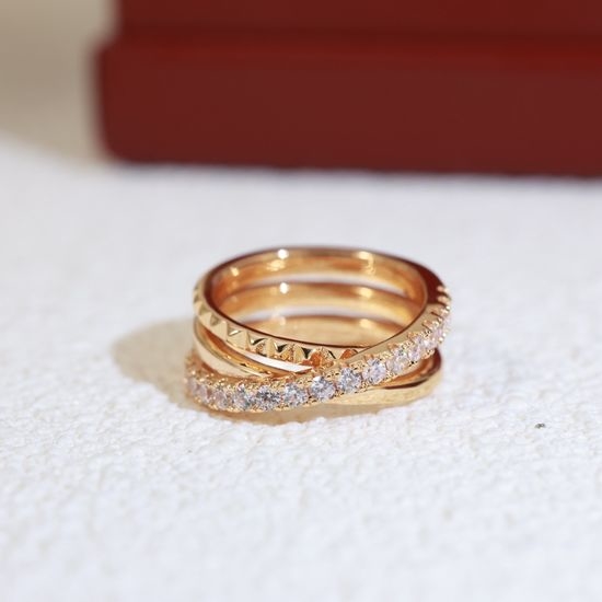 Cartier Classic Three Band Diamond Ring