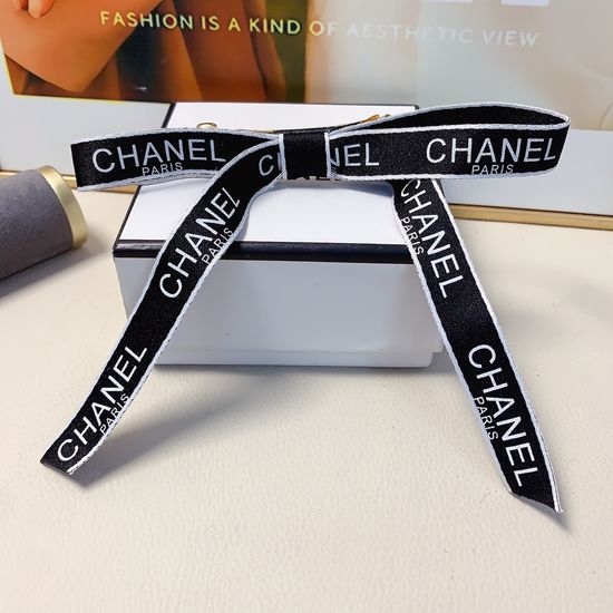 Chanel Ribbon Bow Spring Hair Clip