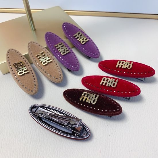 Miu Miu Velvet Side Pressure Hair Clips
