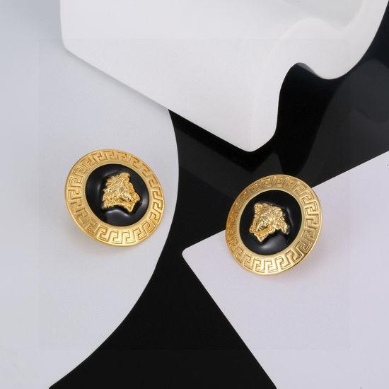Versace Embossed Pattern Hoop Earrings