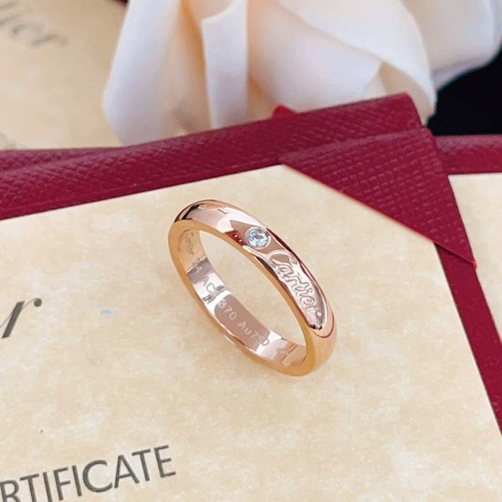 Cartier Single Diamond Polished Ring