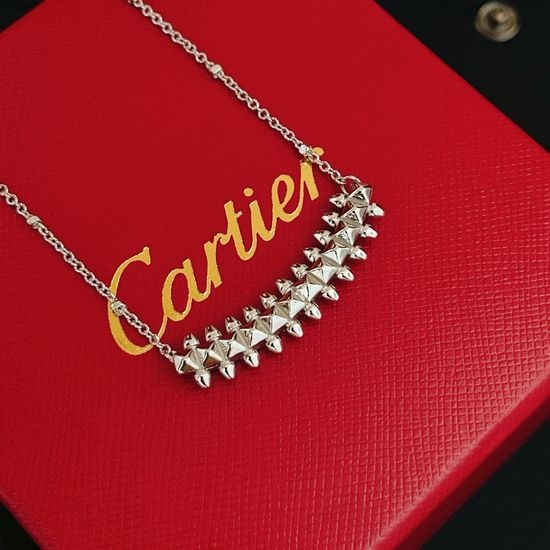 Cartier Silver Nail Pendant Necklace