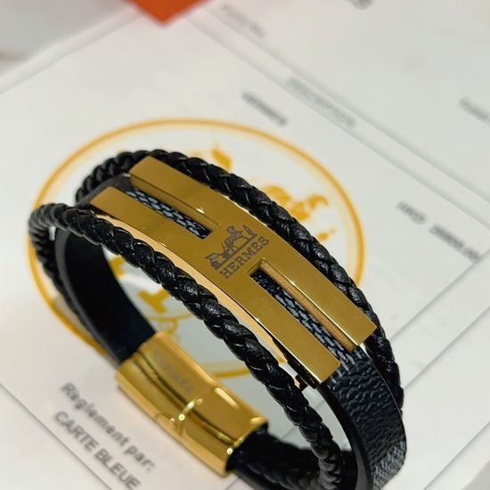Hermes Handcrafted Leather Rope Bracelet